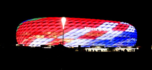 Allianz Arena in USA Farben