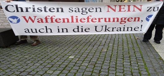 Symbolbild. Demonstration während der Landessynode der Evangelischen Kirche Württemberg, Stuttgart, 24.11.2022