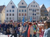 Kundgebung auf dem Marktplatz, Ulmer Ostermarsch, Karsamstag 2025