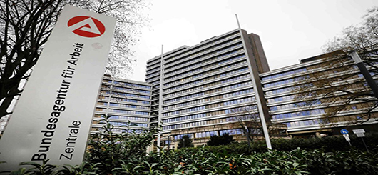 Sitz der Bundesagentur für Arbeit in Nürnberg, zentrale Institution des deutschen Arbeitsmarktes.